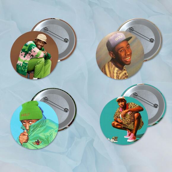 Tyler the Creator 1.5 Inch Pinback Buttons 4 pack Pop Music Rapper - Picture 1 of 1